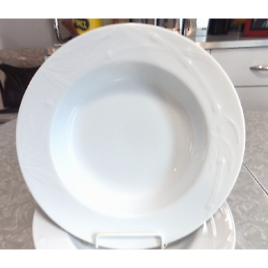 STUDIO NOVA M 2050 "WHITE BAMBOO" FINE CHINA 4 PC. RIMMED SOUP/CONSOMME BOWL SET