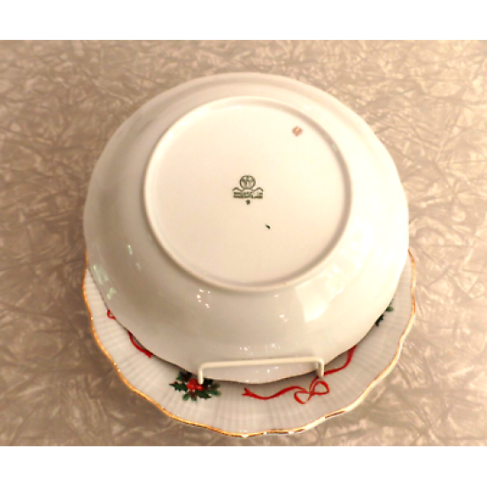 LBRZYCH POLAND FINE CHINA 5 PC BASKET of CHEER SOUP/SALAD BOWL SET
