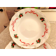 LBRZYCH POLAND FINE CHINA 5 PC BASKET of CHEER SOUP/SALAD BOWL SET
