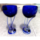 KROSNO JOZEFINA POLAND HAND BLOWN JELLYFISH ART GLASS BUD VASE/ WINE GLASS SET