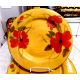 FLEUR de PARADIS for LIVING QUARTERS 4 PC. ROUND HIBISCUS DINNER PLATE SET