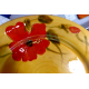 FLEUR de PARADIS for LIVING QUARTERS 4 PC. ROUND HIBISCUS DINNER PLATE SET