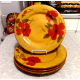 FLEUR de PARADIS for LIVING QUARTERS 4 PC. ROUND HIBISCUS DINNER PLATE SET