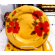 FLEUR de PARADIS for LIVING QUARTERS 4 PC. ROUND HIBISCUS DINNER PLATE SET