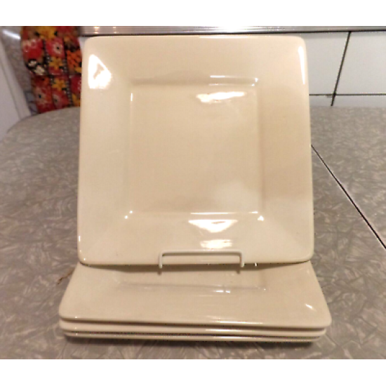 TABLETOPS GALLERY MISTO LINEN 4 PC. SQUARE SALAD/LUNCH PLATE SET