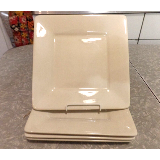TABLETOPS GALLERY MISTO LINEN 4 PC. SQUARE SALAD/LUNCH PLATE SET