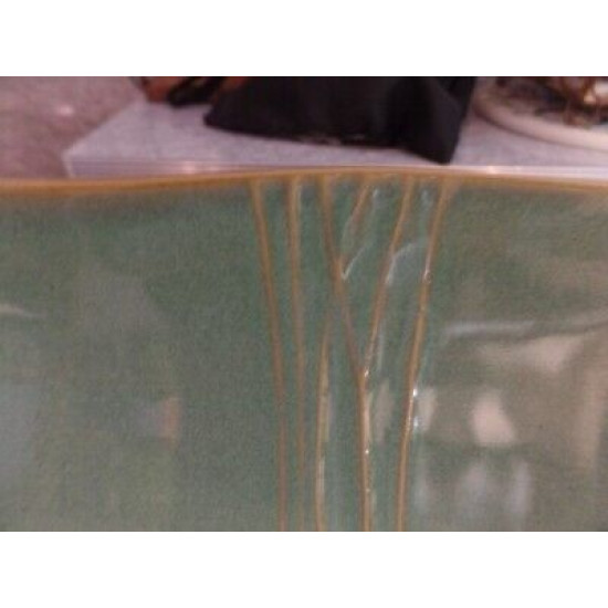 K-N KAREN NEUBURGER 4 PC. SAGE DINNER PLATE SET in the "WILLOW" PATTERN