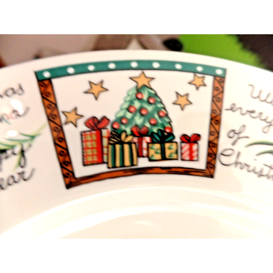 MIKASA ULTIMA + SUPER STRONG "CHRISTMAS WISH" 4 PC. DINNER PLATE SET HK713