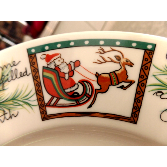 MIKASA ULTIMA + SUPER STRONG "CHRISTMAS WISH" 4 PC. DINNER PLATE SET HK713