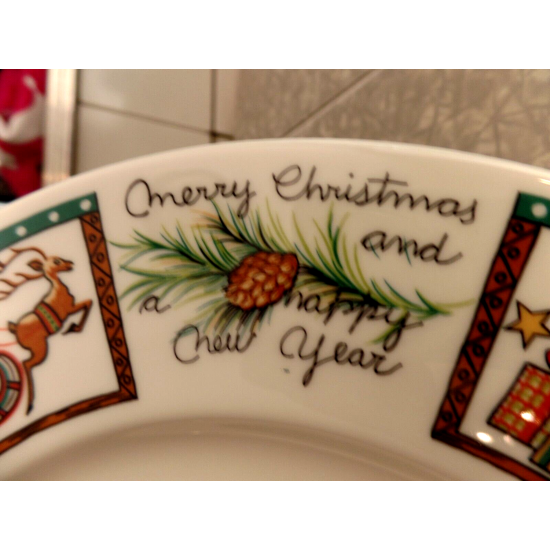 MIKASA ULTIMA + SUPER STRONG "CHRISTMAS WISH" 4 PC. DINNER PLATE SET HK713