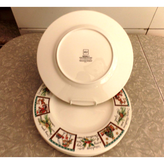MIKASA ULTIMA + SUPER STRONG "CHRISTMAS WISH" 4 PC. DINNER PLATE SET HK713