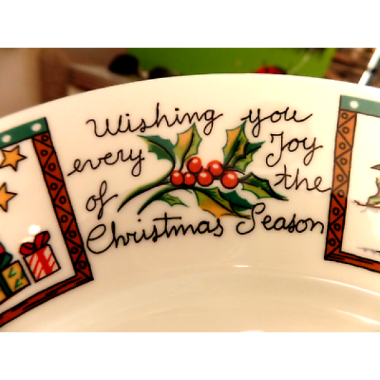 MIKASA ULTIMA + SUPER STRONG "CHRISTMAS WISH" 4 PC. DINNER PLATE SET HK713
