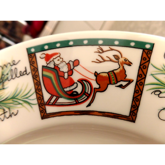 MIKASA ULTIMA + SUPER STRONG "CHRISTMAS WISH" 4 PC. DINNER PLATE SET HK713