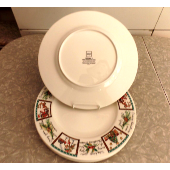 MIKASA ULTIMA + SUPER STRONG "CHRISTMAS WISH" 4 PC. DINNER PLATE SET HK713