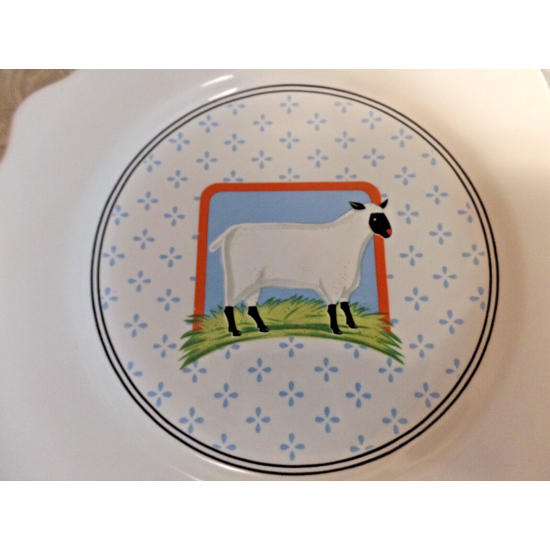 VINTAGE 1981 VANDOR FARM COUNTRY COLLECTION PELZMAN 4 PC. LUNCHEON PLATE SET