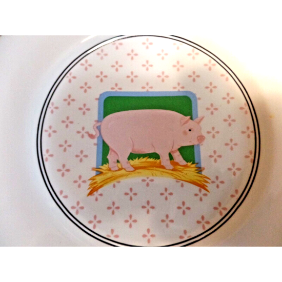 VINTAGE 1981 VANDOR FARM COUNTRY COLLECTION PELZMAN 4 PC. LUNCHEON PLATE SET