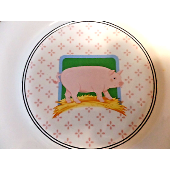 VINTAGE 1981 VANDOR FARM COUNTRY COLLECTION PELZMAN 4 PC. LUNCHEON PLATE SET