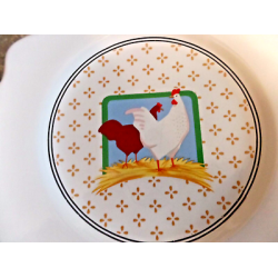 VINTAGE 1981 VANDOR FARM COUNTRY COLLECTION PELZMAN 4 PC. LUNCHEON PLATE SET