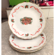 LBRZYCH POLAND FINE CHINA 3 PC "BASKET of CHEER" DINNER PLATE SET