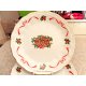 LBRZYCH POLAND FINE CHINA 3 PC "BASKET of CHEER" DINNER PLATE SET