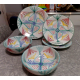 VIETRI ITALY 5PC. 1986 HANDMADE & PAINTED DINNERWARE SET in the "COLORE" PATTERN