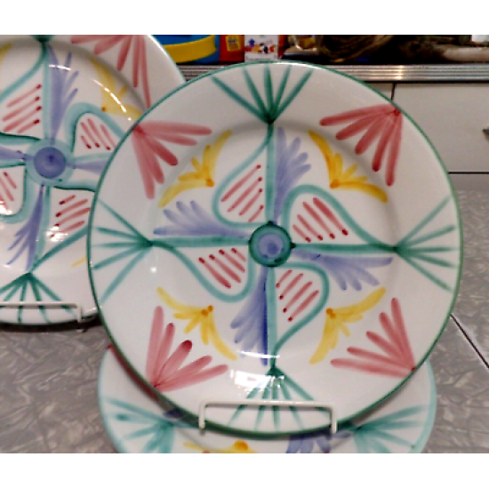 VIETRI ITALY 5PC. 1986 HANDMADE & PAINTED DINNERWARE SET in the "COLORE" PATTERN