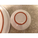 VERY RARE 2 PC. DANSK PORTUGAL X-LARGE CHIP/VEGETABLE DIP SET W/TERRA COTTA EDGE