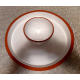 VERY RARE 2 PC. DANSK PORTUGAL X-LARGE CHIP/VEGETABLE DIP SET W/TERRA COTTA EDGE
