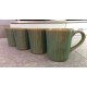 K-N KAREN NEUBURGER 16 OZ. SAGE 4 PC. COFFEE/TEA MUG SET in the "WILLOW" PATTERN