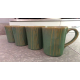 K-N KAREN NEUBURGER 16 OZ. SAGE 4 PC. COFFEE/TEA MUG SET in the "WILLOW" PATTERN