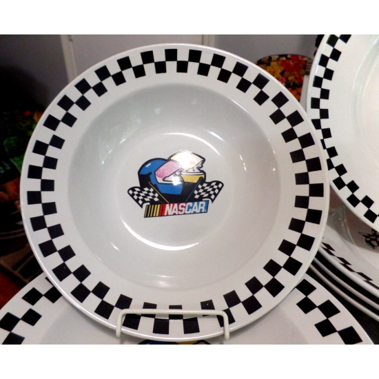OFFICIAL "NASCAR" VICTORY RACING 11 PC. DINNERWARE SET by GIBSON "2002"