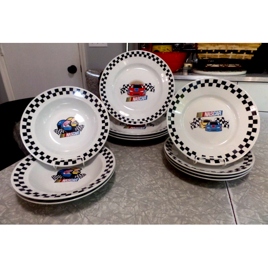 OFFICIAL "NASCAR" VICTORY RACING 11 PC. DINNERWARE SET by GIBSON "2002"