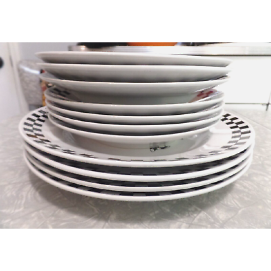 OFFICIAL "NASCAR" VICTORY RACING 11 PC. DINNERWARE SET by GIBSON "2002"