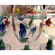 LENOX "POPPIES on BLUE" PATTERN 4 PC. HAND PAINTED ICED TEA/WATER GOBLET SET
