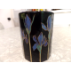 VINTAGE OTAGIRI JAPAN "BLUE IRIS" BLACK COFFEE/TEA MUG CUP