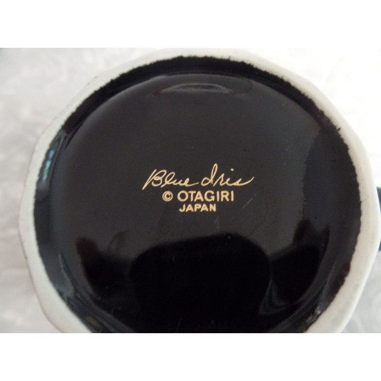 VINTAGE OTAGIRI JAPAN "BLUE IRIS" BLACK COFFEE/TEA MUG CUP