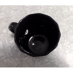 VINTAGE OTAGIRI JAPAN "BLUE IRIS" BLACK COFFEE/TEA MUG CUP