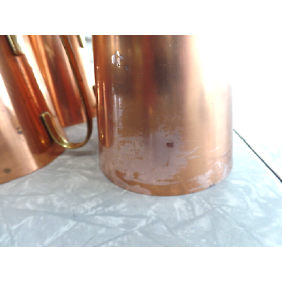 8 PC. COPPER & BRASS MOSCOW MULE MUG SET MADE in ENGLAND