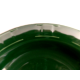 LONGABERGER POTTERY GREEN "WOVEN TRADITIONS" SERVING BOWL W/ FOOTED METAL STAND