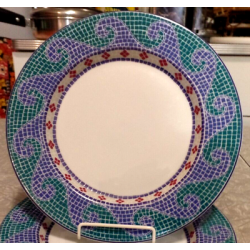 DANSK PORTUGAL MOSAIC WAVE PATTERN 9" SALAD/LUNCH PLATE
