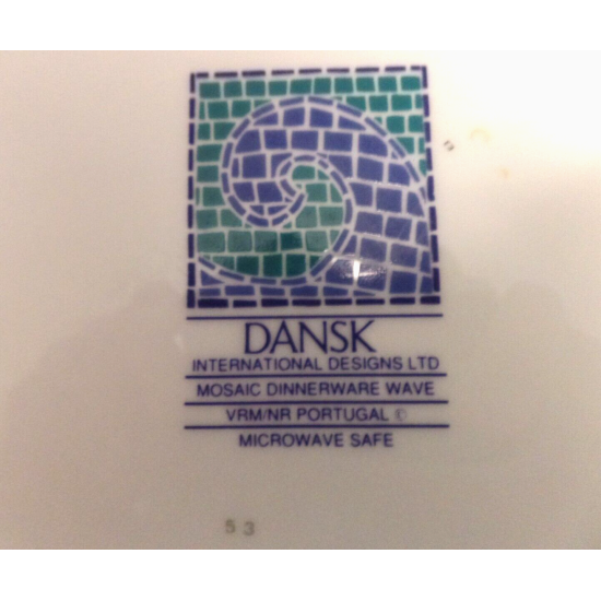 DANSK PORTUGAL MOSAIC WAVE PATTERN 9" SALAD/LUNCH PLATE
