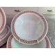 PYREX TABLEWARE by CORNING 12 PC. DINNERWARE SET in the "REGENCY" SCROLL PATTERN