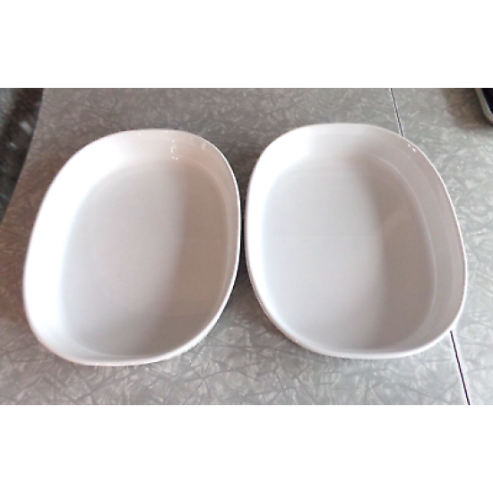 2 Pc. Corning 2.5L French White F-4-B Casserole Dishes Made in the USA