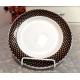 STEELITE INTERNAT ENGLAND GOLD DOTS on a BLACK RIM BREAD/DESSERT PLATE