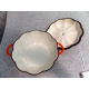 TECHNIQUE CAST IRON ENAMELWARE 2.5 QUART"PUMPKIN" SHAPED CASSEROLE DISH with LID