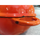 TECHNIQUE CAST IRON ENAMELWARE 2.5 QUART"PUMPKIN" SHAPED CASSEROLE DISH with LID