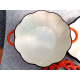 TECHNIQUE CAST IRON ENAMELWARE 2.5 QUART"PUMPKIN" SHAPED CASSEROLE DISH with LID