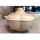 TECHNIQUE CAST IRON ENAMELWARE 2.5 QUART "GARLIC" SHAPED CASSEROLE DISH with LID