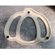 TECHNIQUE CAST IRON ENAMELWARE 2.5 QUART "GARLIC" SHAPED CASSEROLE DISH with LID