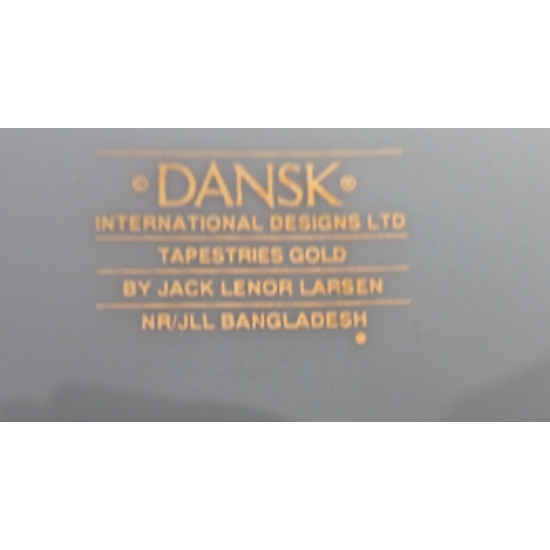 DANSK JACK L. LARSEN DESIGNED SUGAR BOWL & LID in the "TAPESTRIES GOLD" PATTERN